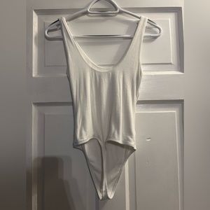 Aritzia Wilfred free white Leila thong bodysuit 🤍